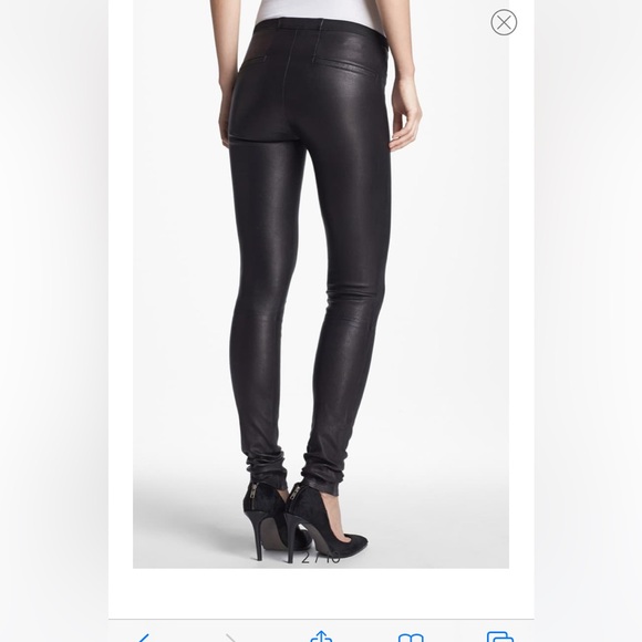Helmut Lang Leather Leg Pants 10 - Picture 10 of 14